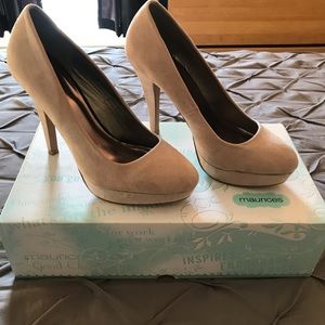 Maurices Suede Nude Heels